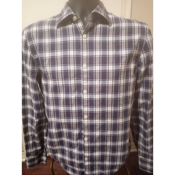 J. Lindeberg Mens Long Sleeve Button Dress Shirt 38-15 (Medium M) Blue - Picture 1 of 12
